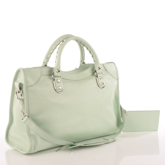 SOLD! BALENCIAGA Metallic Edge City Vert Anis - Picture 2 of 7
